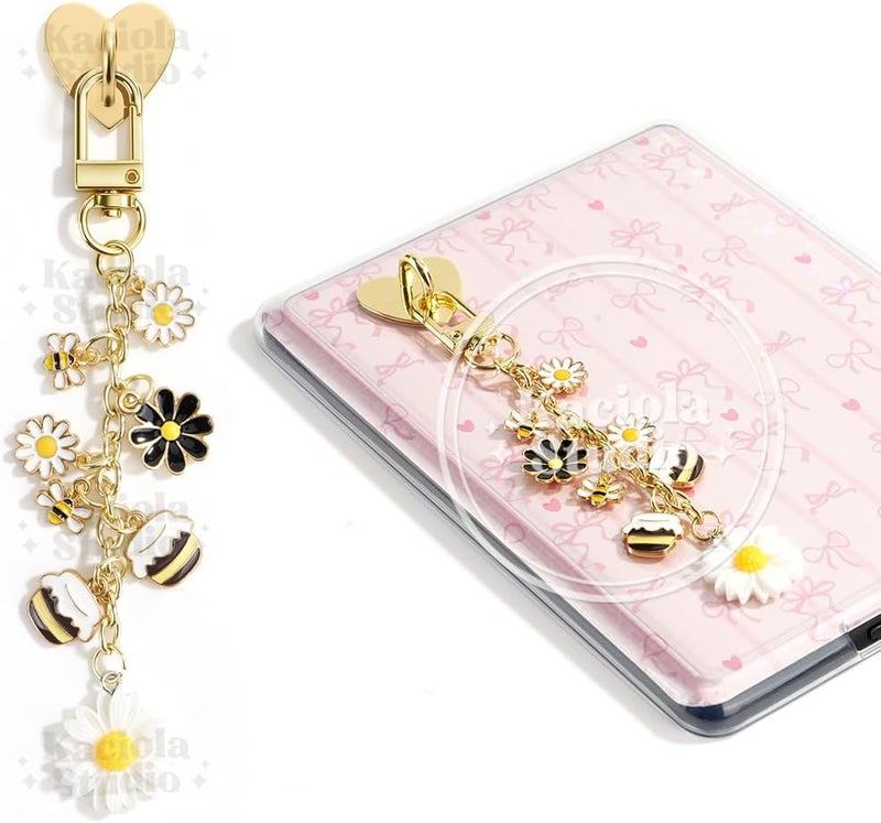 Kaciola Charm Chains for Kindle, Cute E-reader Phone Charm Bracelets Accessories Gift for Reader Booklovers Women Men, Charms Compatible for Kindle/E-Reader/Phone (A) - Image 1